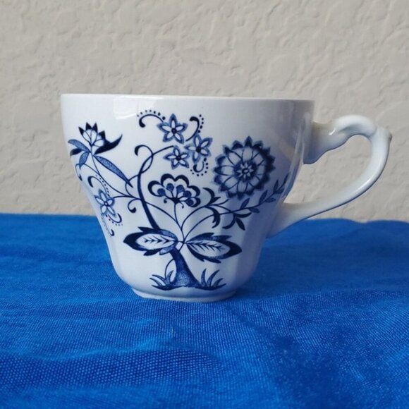VTG J & G Meakin Classic Blue Nordic Onion Tea Cup - Picture 3 of 8